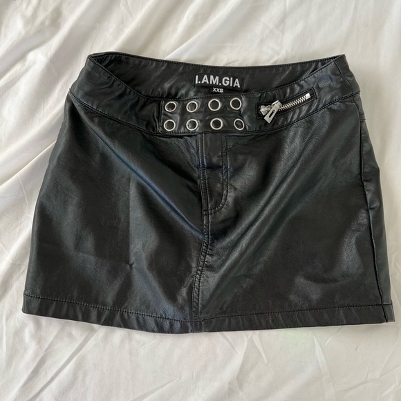 I.AM.GIA Skirts Iamgia Black Leather Mini Skirt Poshmark